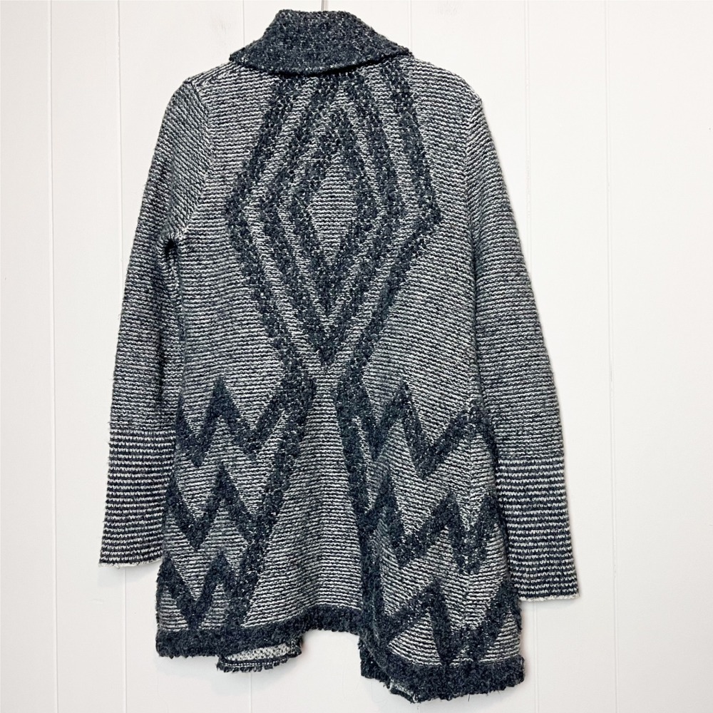 Anthropologie‎ Angel of the North Equinox Cardigan Sweater Medium Gray Boho Wool - Picture 4 of 7